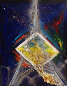 Peinture de OD' ILE : Paris Pouvoir et Tour Eiffel