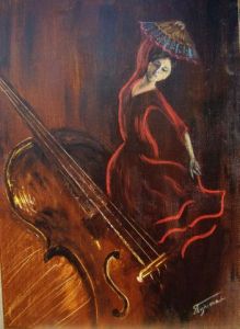 Peinture de Sabine Fighiera: ambiance latino