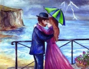 Peinture de Celine  : Le Coup de foudre