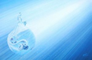 Peinture de Marie Helene Besson: Elle marie la terre