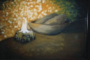 Peinture de fati saida: bougie