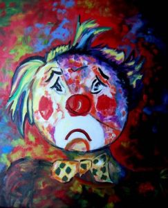 Peinture de Martine Bach: clown 2