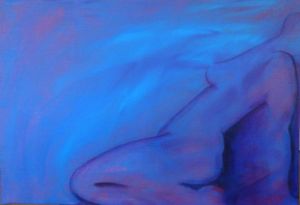 Peinture de Makrof Karima: Nude on Knees