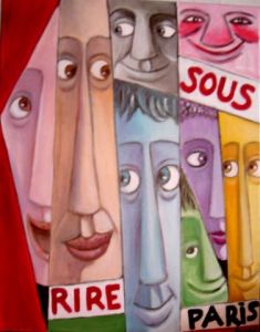 Peinture de Gerard Lesoeur: SOUS-RIRE PARIS