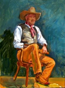 Peinture de Dominique  Amendola : Le cow-boy