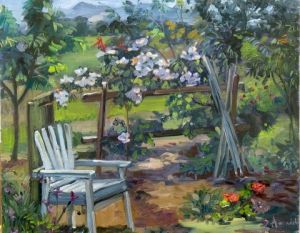 Peinture de Dominique  Amendola : Mon coin de jardin