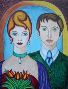 Peinture de Stephane CUNY: Le couple