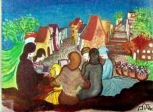 Peinture de JACQUELINE SARAH UZAN: FIN DE JOURNEE PAISIBLE