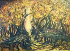 Peinture de JACQUELINE SARAH UZAN: FORET