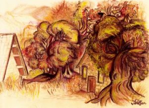 Peinture de JACQUELINE SARAH UZAN: ORAGE