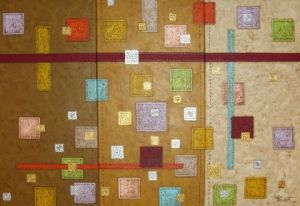 Peinture de Mireille PRECLOUX: Patchwork à Klimt