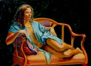 Peinture de Dominique  Amendola : La belle métisse