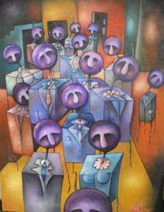 Peinture de Mimi LABEYRIE: Il faut le dire a tout le monde de le dire a personne