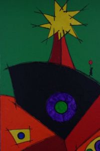 Peinture de igor jeanpierre: le soleil a rendez-vous avec la lune...