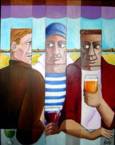 Peinture de Gerard Lesoeur: BAR DE LA MARINE