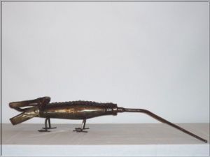Sculpture de Roland GOURDON: Petit Crocodile