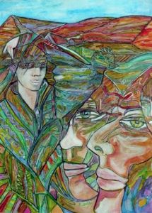 Peinture de Regine Quidu : l'attente