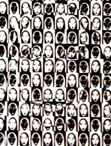 Peinture de Violaine Sausset: Autoportrait mon ying / mon yang