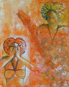 Peinture de Beatrice CASSAR: Face au miroir