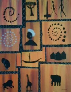 Peinture de Gerard Lazzarotto: patchwork