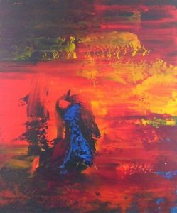 Peinture de Rene Vincent-Viry: Crépuscule sur Bari