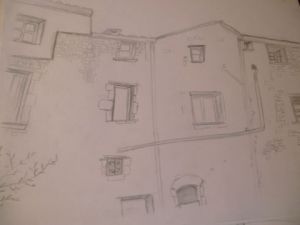 Dessin de Melo: Maison Cévenole 