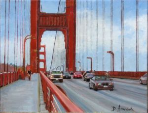 Peinture de Dominique  Amendola : Le pont de Golden Gate