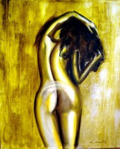 Peinture de michel martin: les cheveux d'Emma