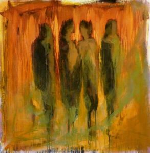 Peinture de Bettina Schopphoff: Quatre attente 2