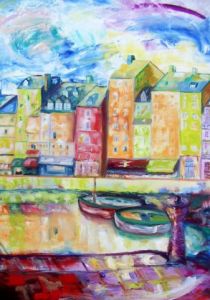 Peinture de Martine Bach: L'été d'Honfleur