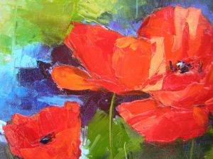Peinture de Veronique LANCIEN: mes coquelicots