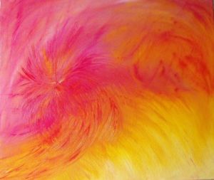 Peinture de CHRISTELE AJ: le feu qui sourit....