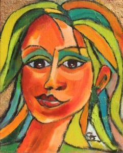 Peinture de CHRISTIANE BERNAIS: Du soleil plein la tête