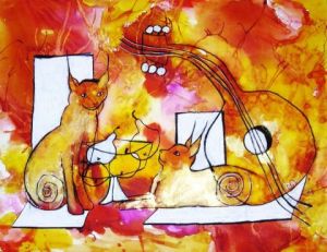 Oeuvre de angelisa: Chats-Musique