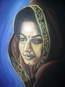 Peinture de Valerie Anne: Femme touareg