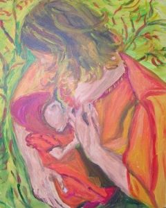 Peinture de NADINE FERNANDEZ: L'allaitement