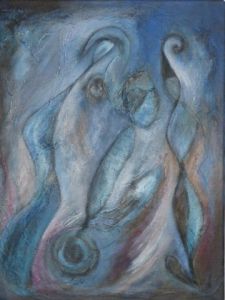 Peinture de Liliane CIMA: Lutin bleu