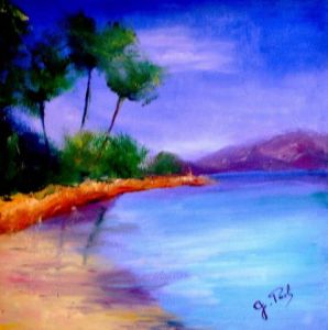 Peinture de Paoli: Plage corse