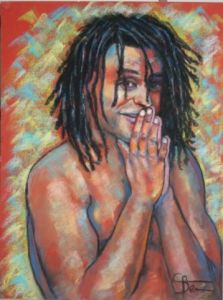 Peinture de CHRISTIANE BERNAIS: Concentration avant match