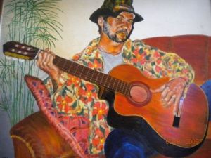 Peinture de jacques van moer: moi sur canapé