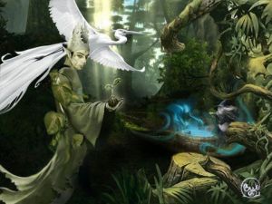 Art_numerique de Bulot: Esprit de la forêt