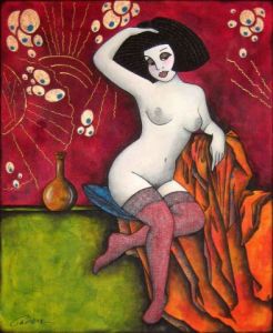 Peinture de Ah Tatieva : L'Oiseau de Paradis