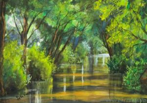 Peinture de LALLEMAND YVES: MARAIS POITEVIN