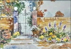 Peinture de Sylvie GARIBALDI: Derrière la grille