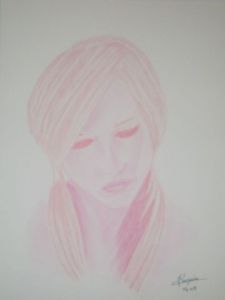 Dessin de elisabeth rouzaire: la jeune fille triste