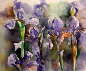 Peinture de Thaline : le Jardin d' Iris 