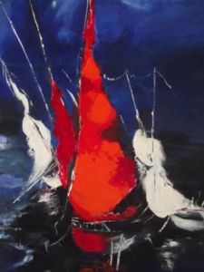 Peinture de josiane couret: voiles du soir