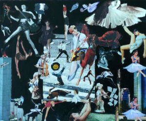 Collage de collakate: jeux d artifice