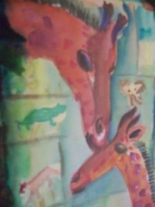 Peinture de als: girafe
