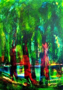 Peinture de andre bourdin: multicolore